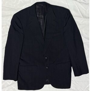Burberry Blazer Subtle‎ Pinstripe Wool Men's 40 Single Vent Charcoal Gray